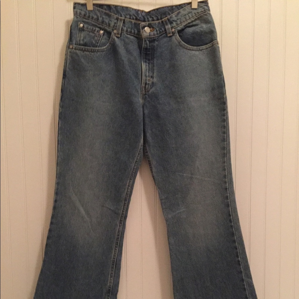 Vtg 90s Bootcut Blue Jeans Sz 11L High Waist